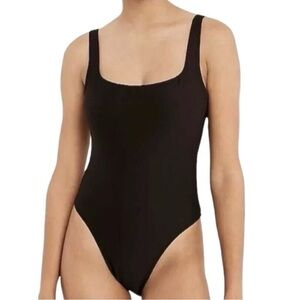 J.Crew Ribbed One Piece Swimsuit Black Size 12
